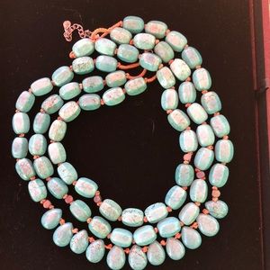 Howlite, Sterling Silver Necklace.